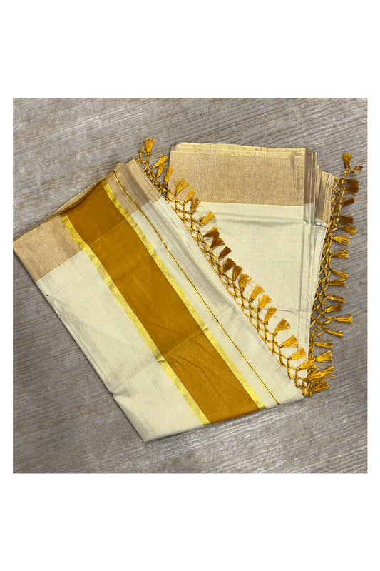 Southloom Kerala Tissue Kasavu Saree