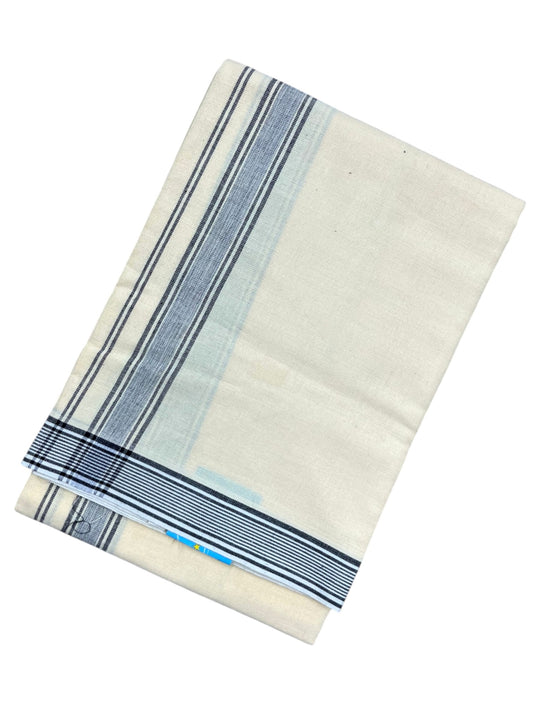 Southloom Black Printed Single Mundu / Otta Mundu / Lungi (South Indian Kerala Dhoti)