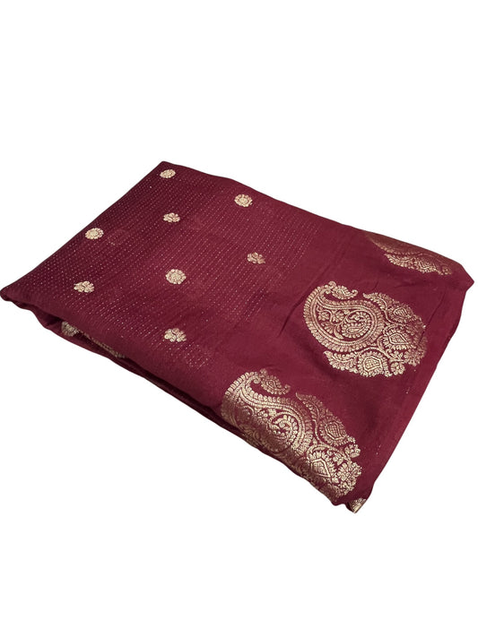 Southloom Georgete Banarasi Silk Saree with Woven Work on Body and Borders