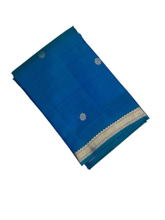 Southloom Pure Handloom Bridal Kanchipuram Silk Saree with Korvai Work(Green & Blue)