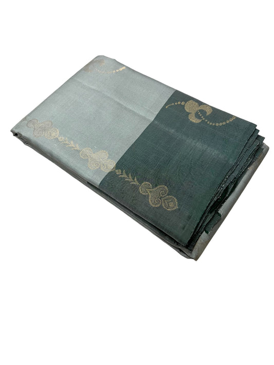 Southloom Pure Handloom Kanchipuram Silk Saree with Butta Work (Grey)