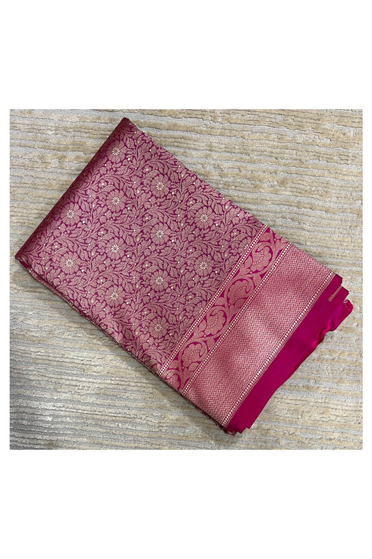Southloom Banarasi Silk Saree with Woven Work in and Magenta