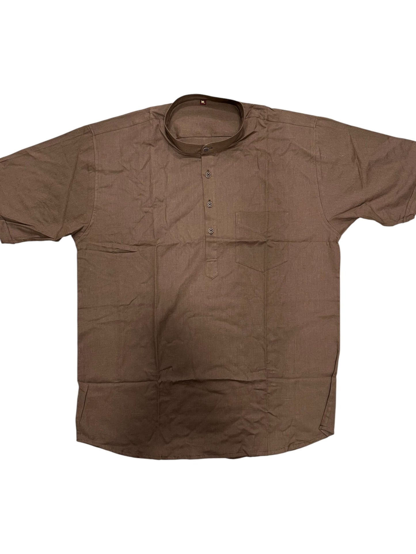 Southloom Brown Short Cotton Kurta Shirt for Men