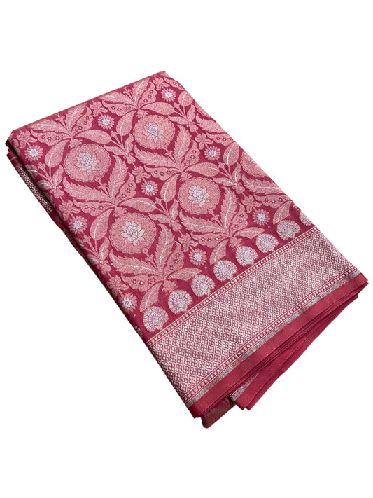 Southloom Pure Banarasi Silk Saree with Woven Work on Body and Borders