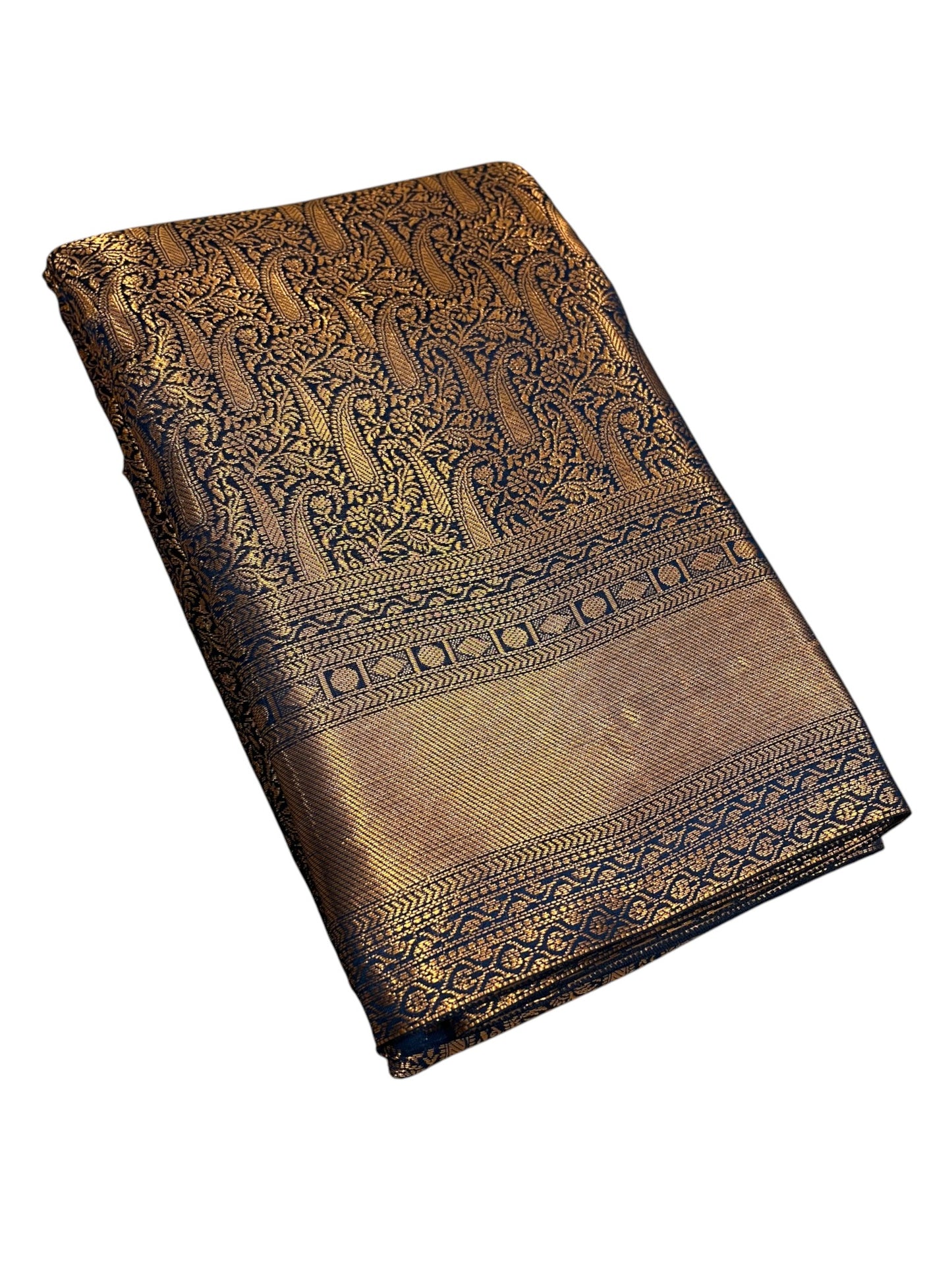 Southloom Premium Semi Silk Zari Work Brocade Saree in Bridal Blue with Matching Pallu