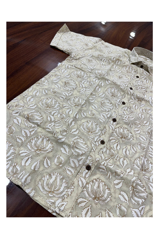 Southloom Jaipur Pure Cotton Printed Shirt For Men (Large)