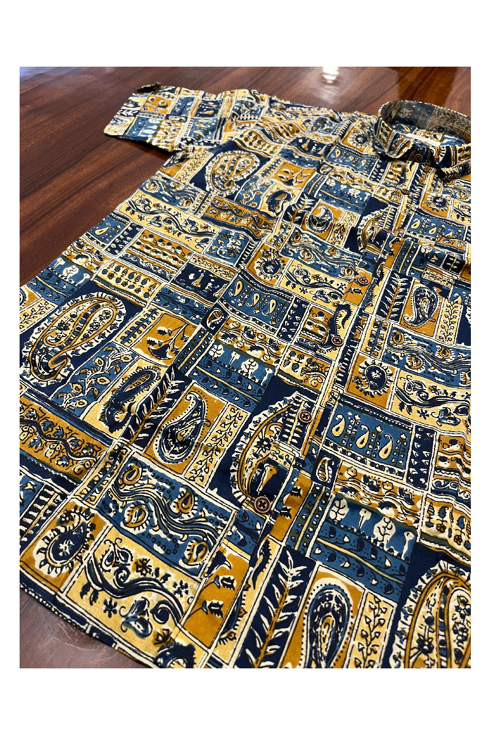 Southloom Jaipur Pure Cotton Printed Shirt For Men (XL)