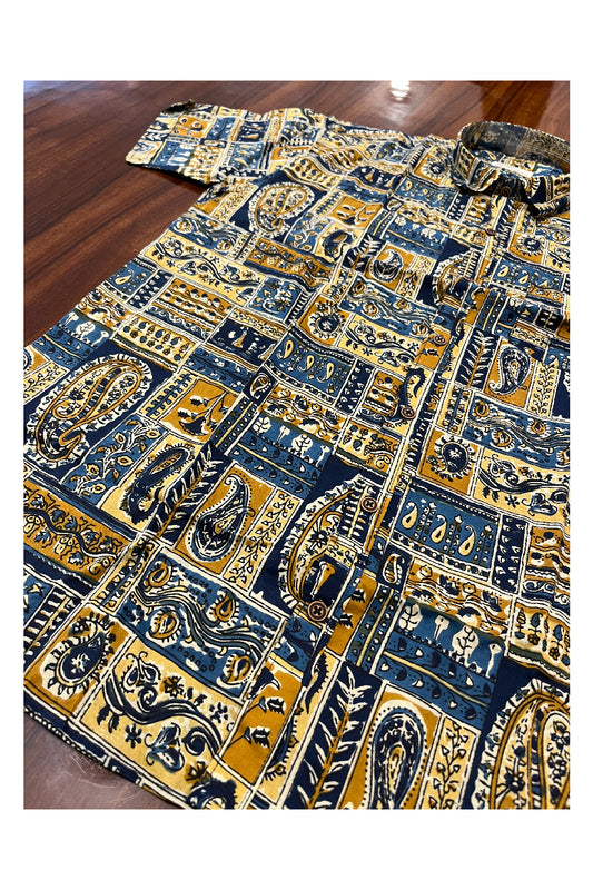 Southloom Jaipur Pure Cotton Printed Shirt For Men (XL)