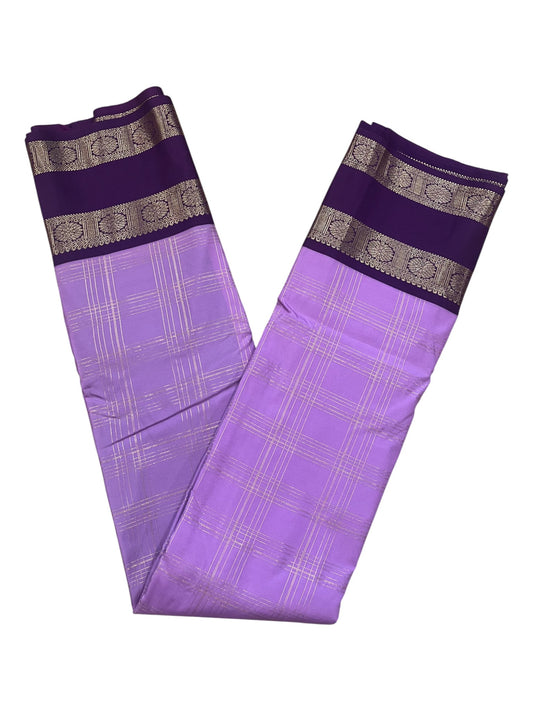 Southloom Banarasi Semi Silk Saree with Woven Work on Body(Lavender)