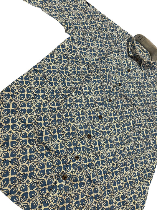 Southloom Jaipur Pure Cotton Block Printed Shirt for Men (Medium)