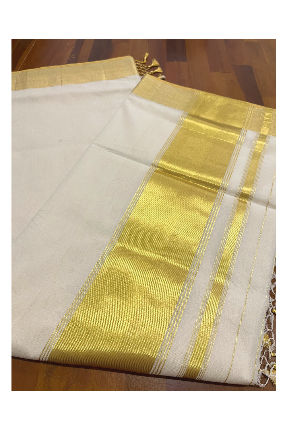 Southloom Super Premium Balaramapuram Unakkupaavu Handloom Saree with 5 Inch Kasavu