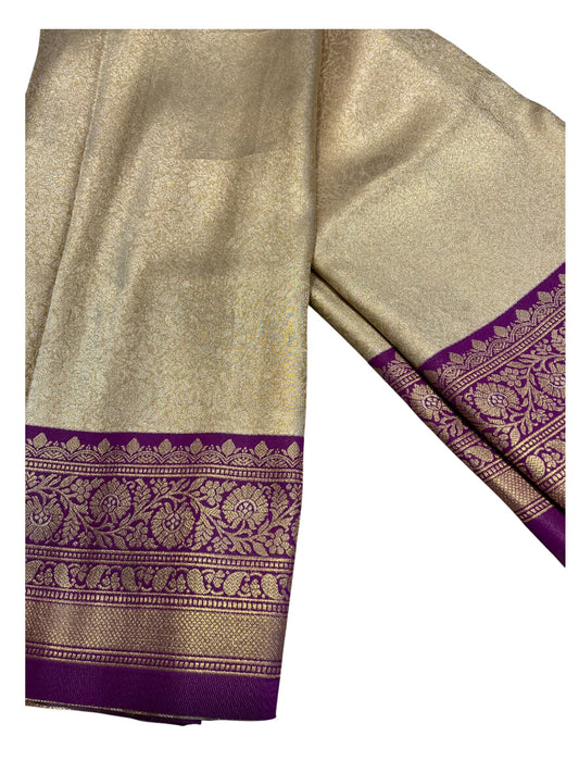 Southloom Semi Silk Saree with Woven Work on Body and Borders