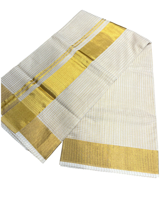 Southloom Super Premium Balaramapuram Unakkupaavu Handloom Cotton Saree with Micro Check Across Body