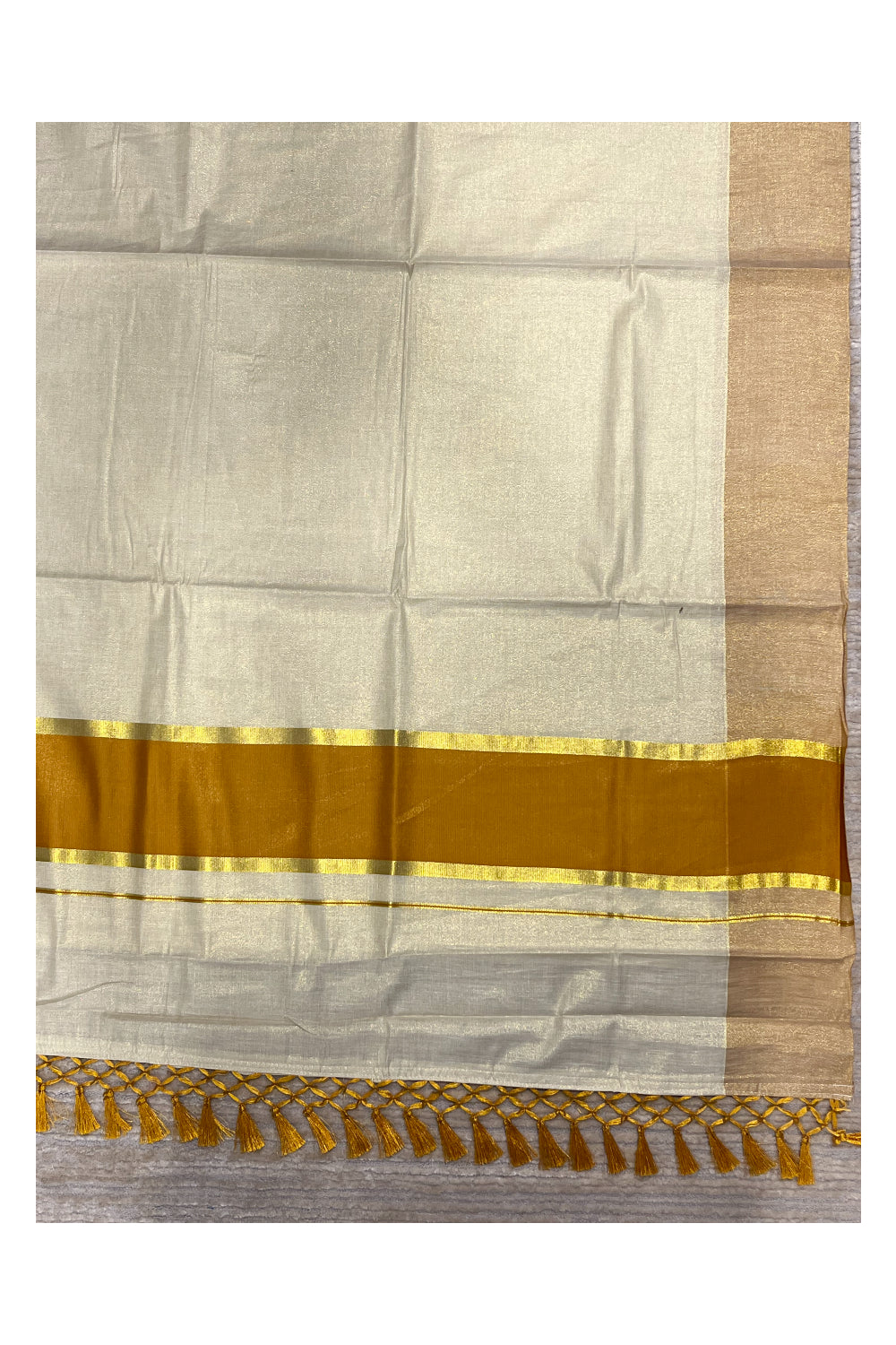 Southloom Kerala Tissue Kasavu Saree