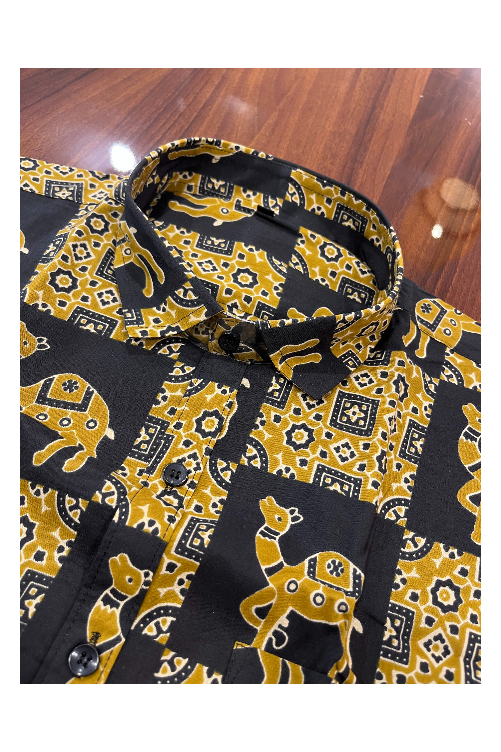 Southloom Jaipur Pure Cotton Printed Shirt For Men (3XL)