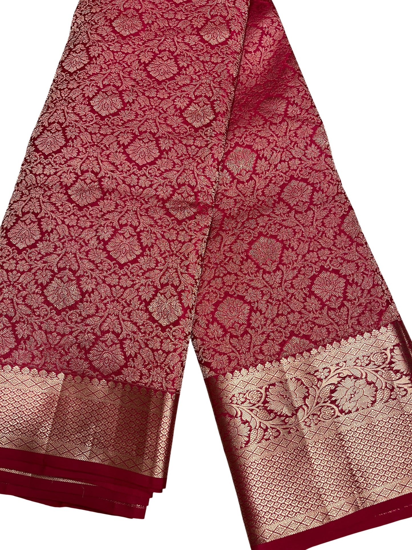 Southloom Pure Handloom Bridal Kanchipuram Silk Saree with Korvai Work