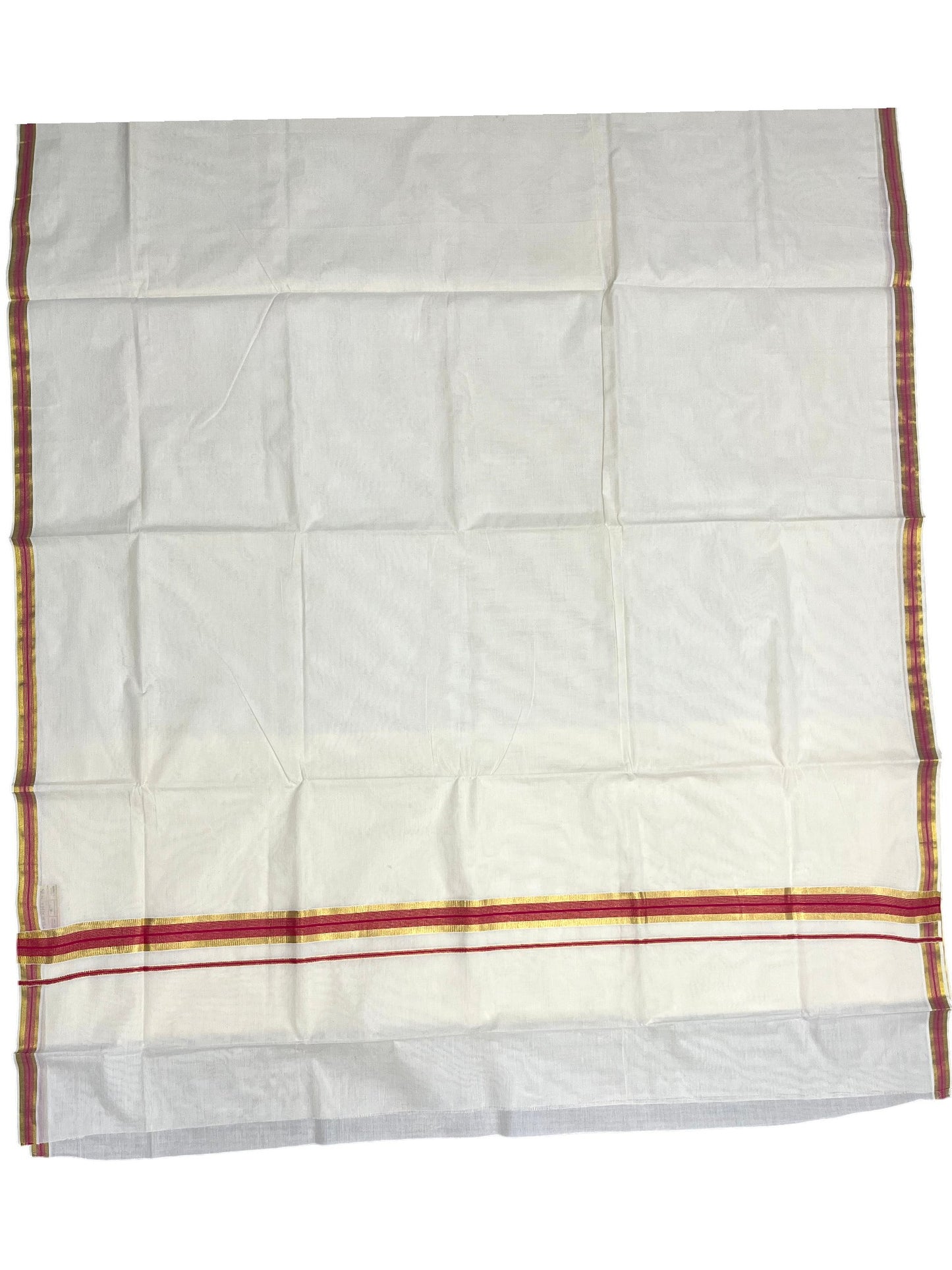Southloom Pure Cotton Kerala Saree with Kasavu and Magenta Border