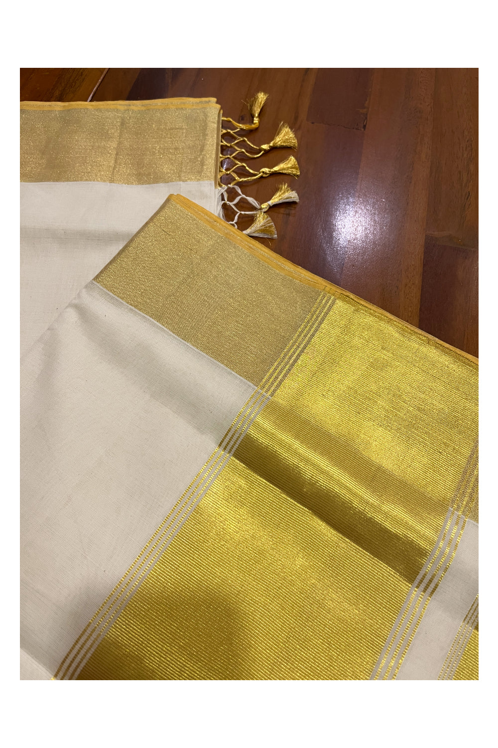 Southloom Super Premium Balaramapuram Unakkupaavu Handloom Saree with 5 Inch Kasavu