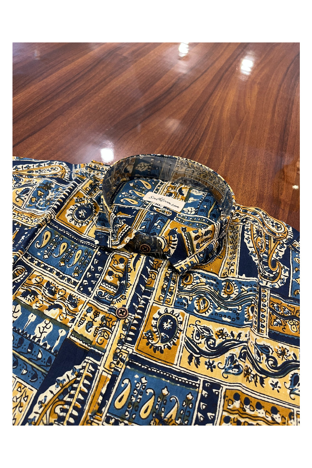 Southloom Jaipur Pure Cotton Printed Shirt For Men (XL)