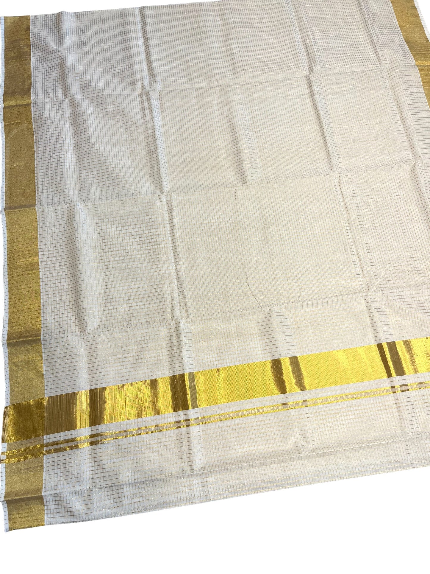 Southloom Super Premium Balaramapuram Unakkupaavu Handloom Cotton Saree with Micro Check Across Body