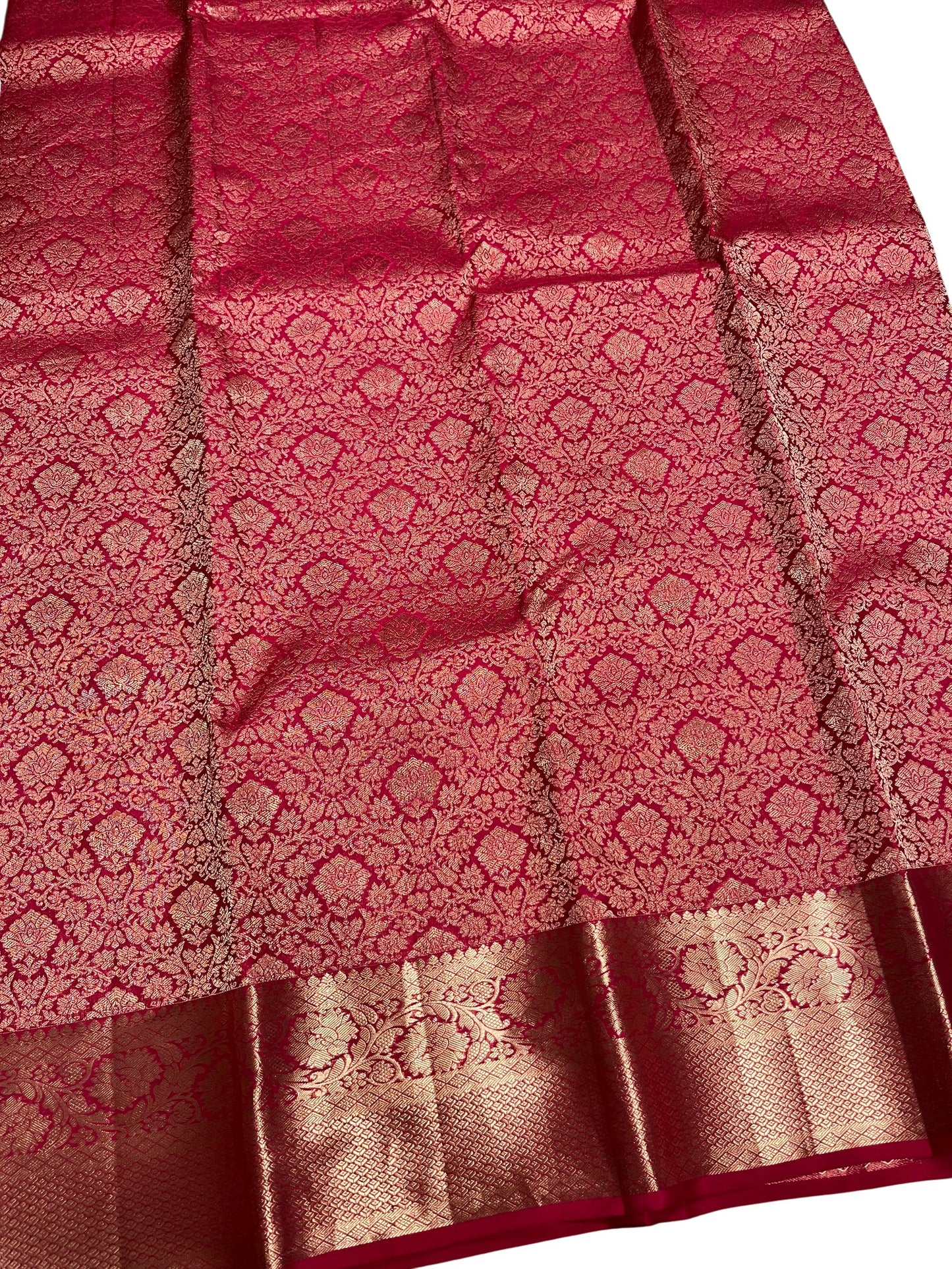 Southloom Pure Handloom Bridal Kanchipuram Silk Saree with Korvai Work