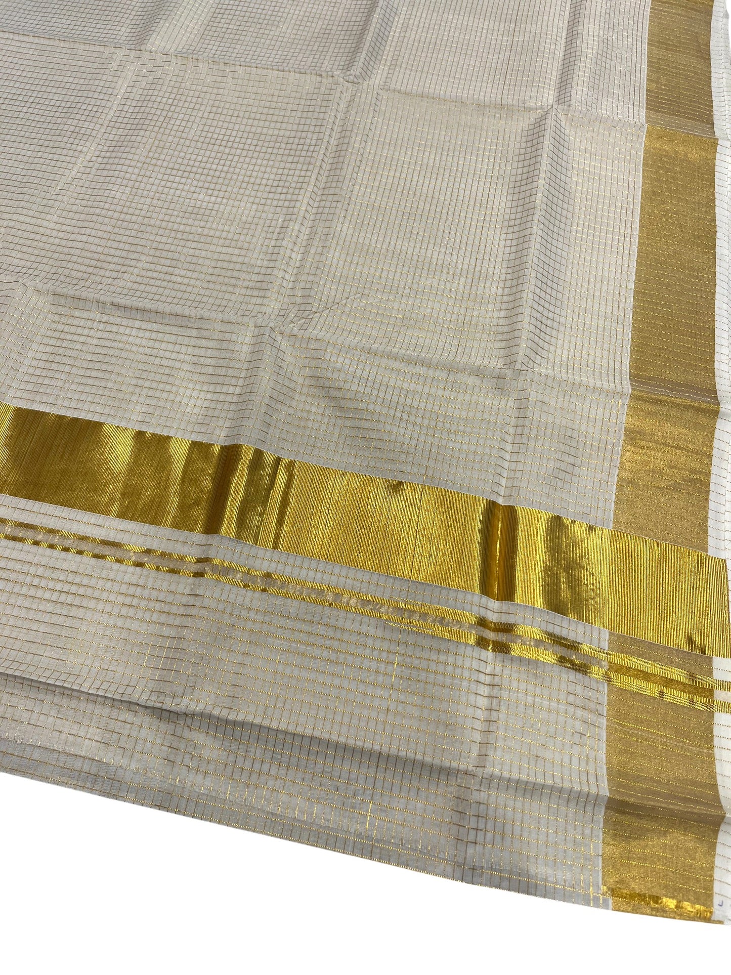 Southloom Super Premium Balaramapuram Unakkupaavu Handloom Cotton Saree with Micro Check Across Body
