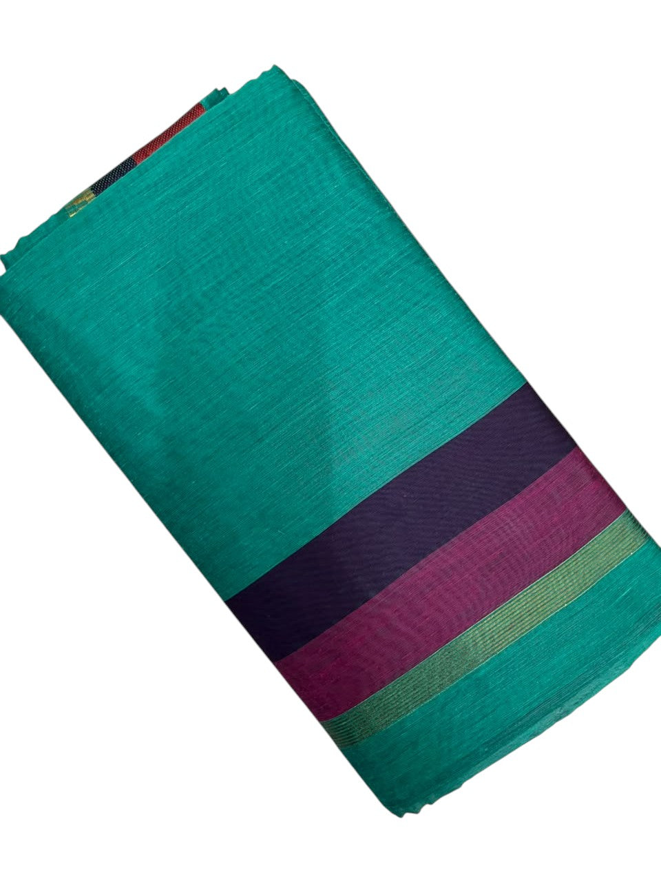 Southloom Maheshwari Cotton Saree With Temple Design on the Body and Borders In Magenta And Voilet SL471