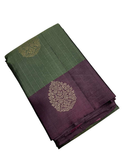 Southloom Pure Handloom Kanchipuram Silk Saree with Butta Work