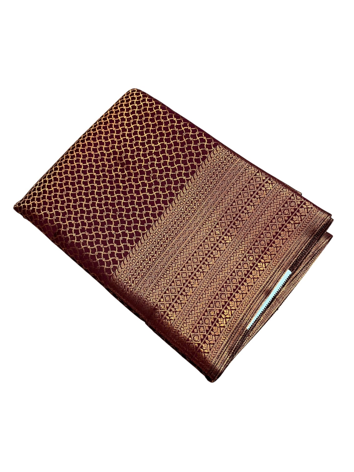 Southloom Brocade Silk Bridal Saree WIth Woven Borders And Blouse Piece