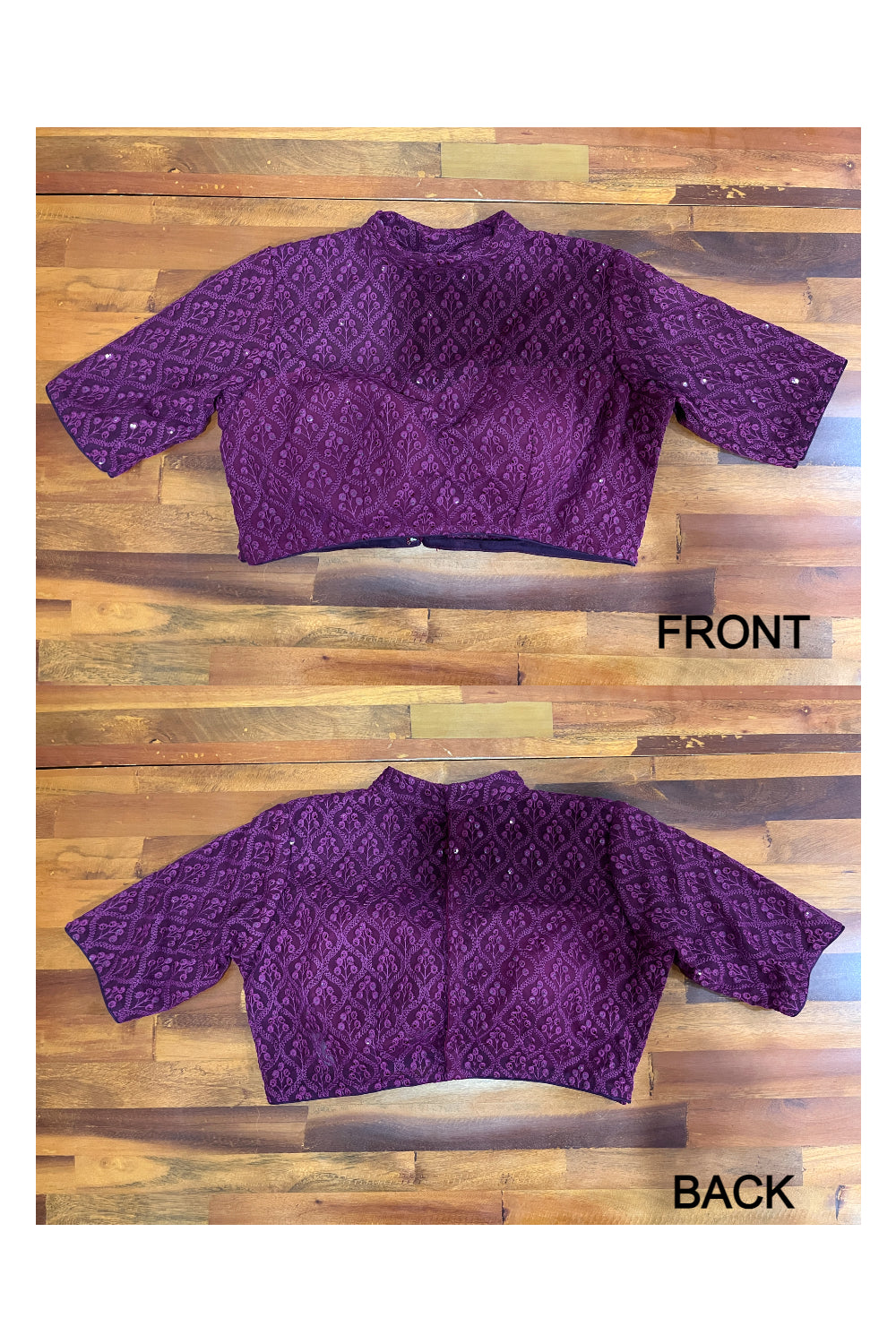 Southloom Purple Chikankari Ready Made Blouse