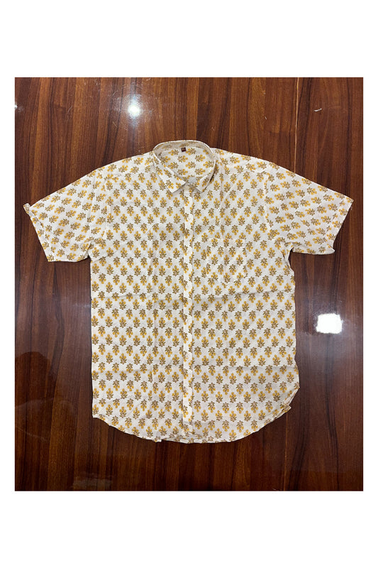 Southloom Jaipur Pure Cotton Printed Shirt For Men (3XL)