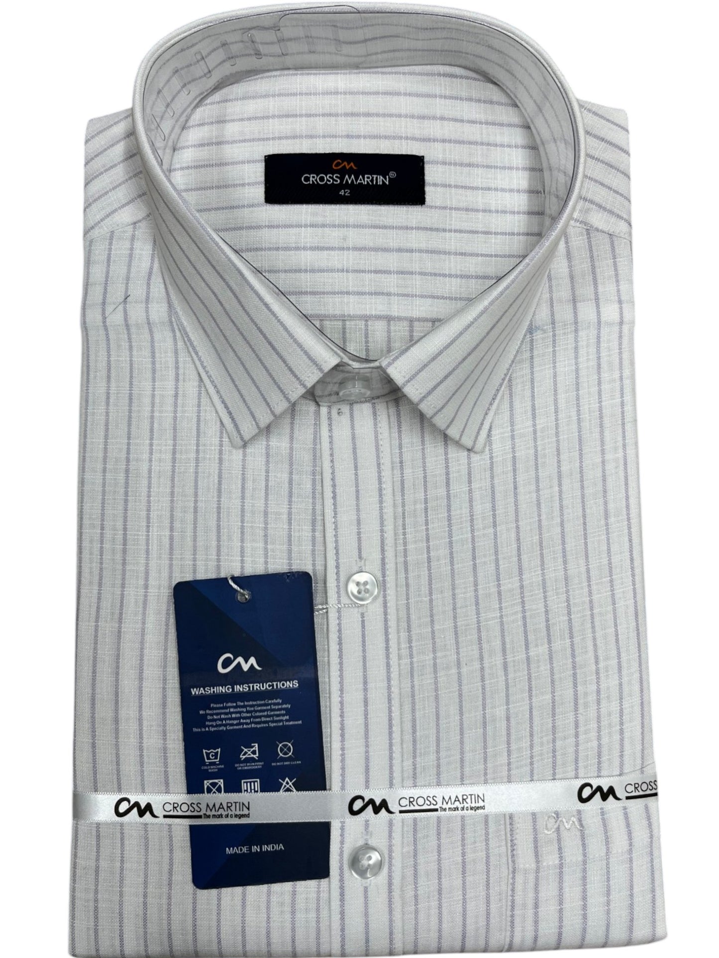 Southloom Pure Cotton Lavender Lines Shirt SLSHIRT 42FS