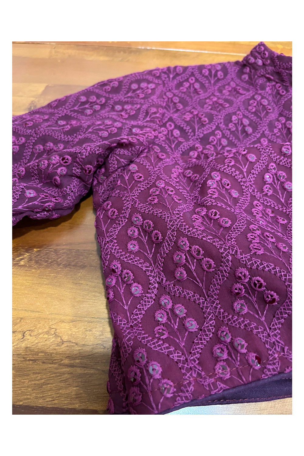 Southloom Purple Chikankari Ready Made Blouse