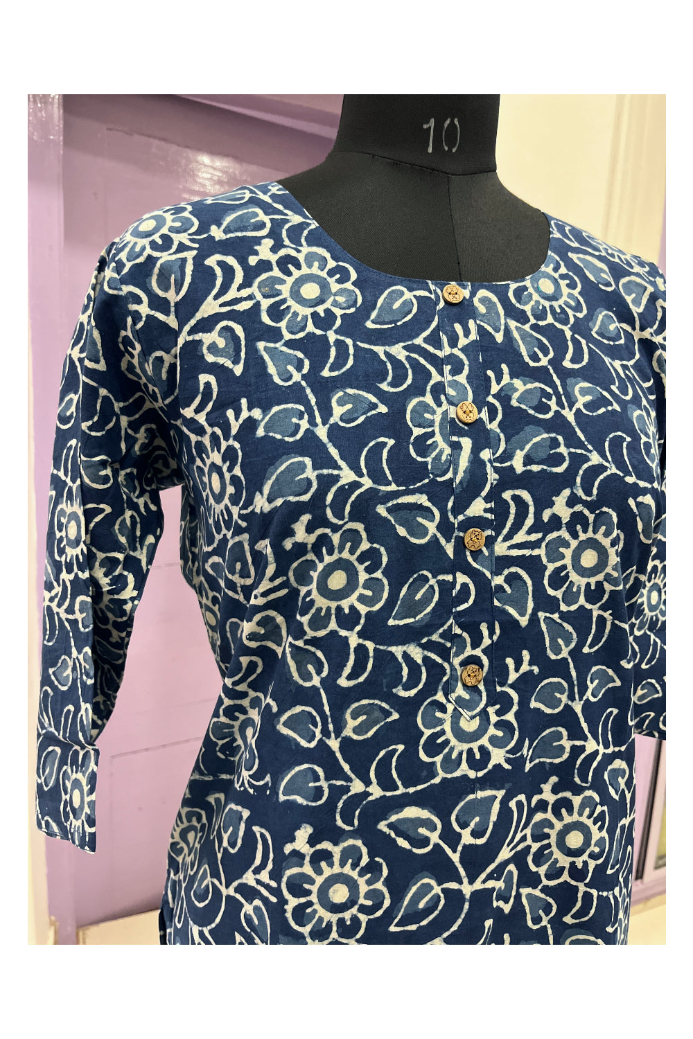 Southloom Jaipur Cotton Indigo Blue Printed Kurti