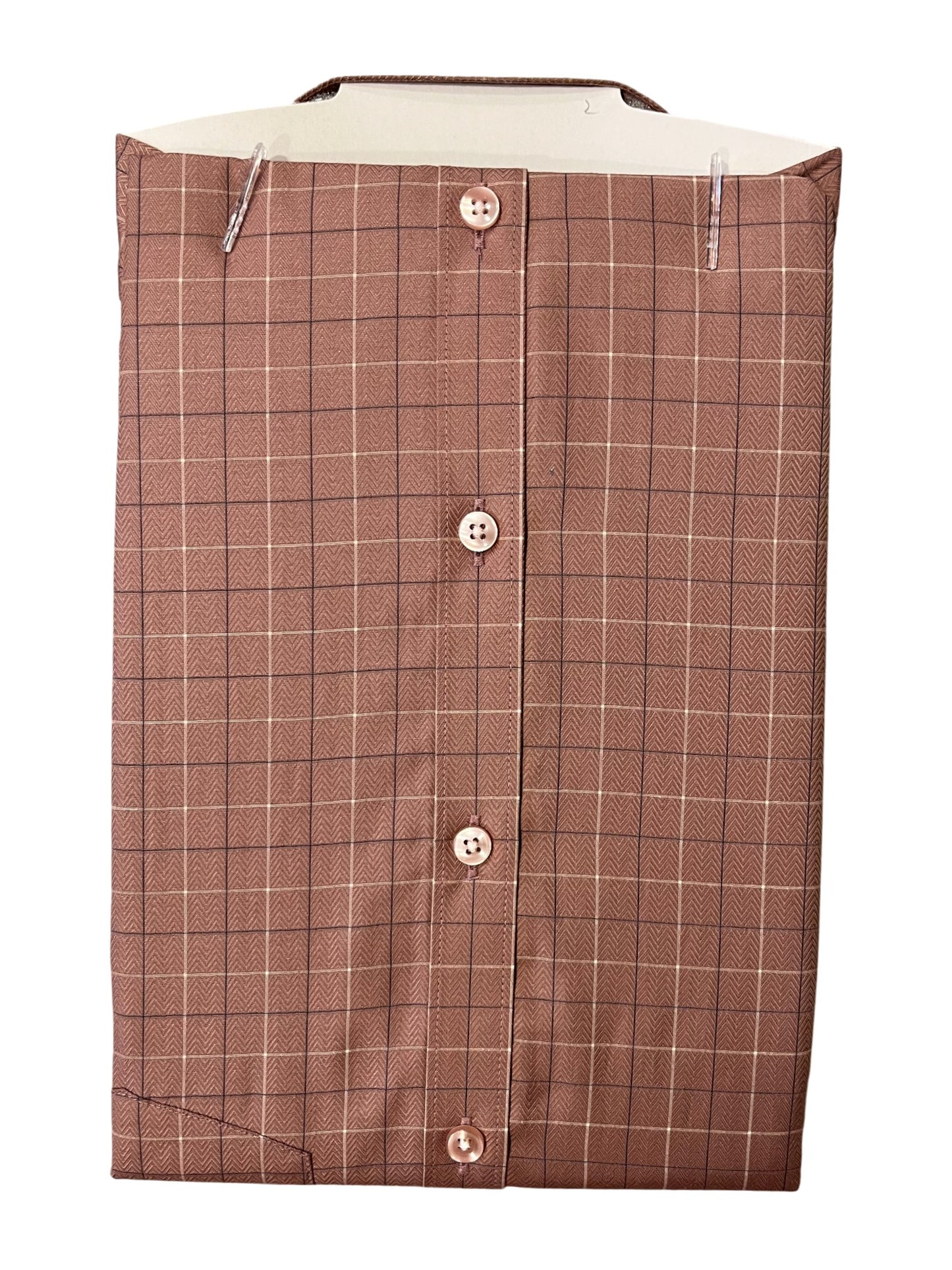 Southloom Pure Cotton Brown Cheack Shirt (40 HS)