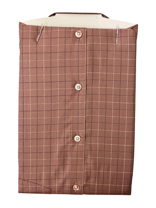Southloom Pure Cotton Brown Cheack Shirt (40 HS)