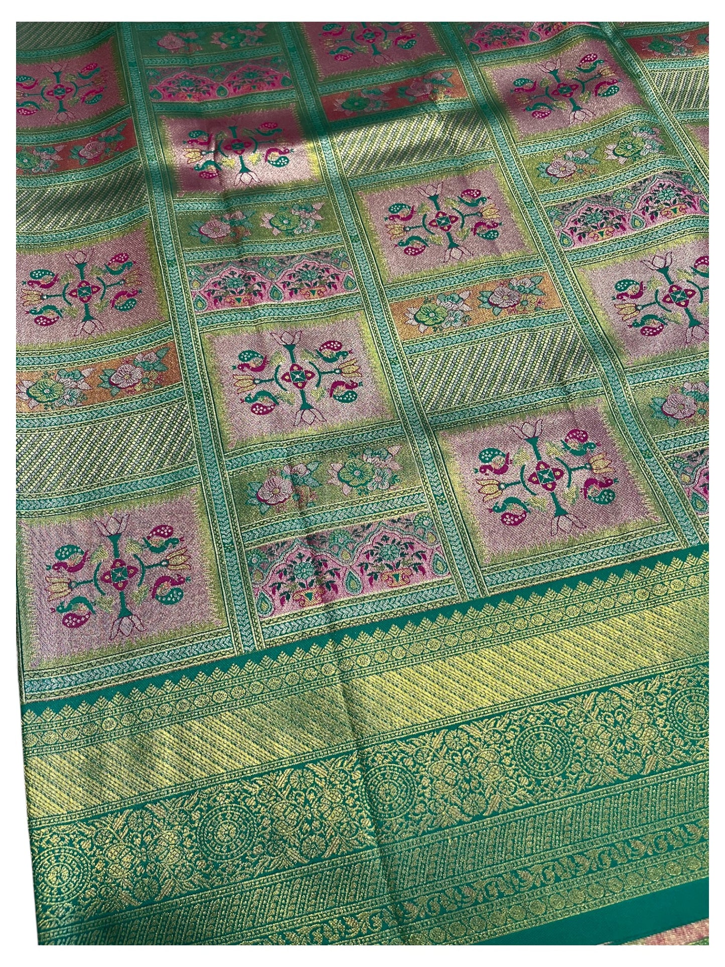 Southloom Semi Silk Saree with Woven Work on Body and Borders