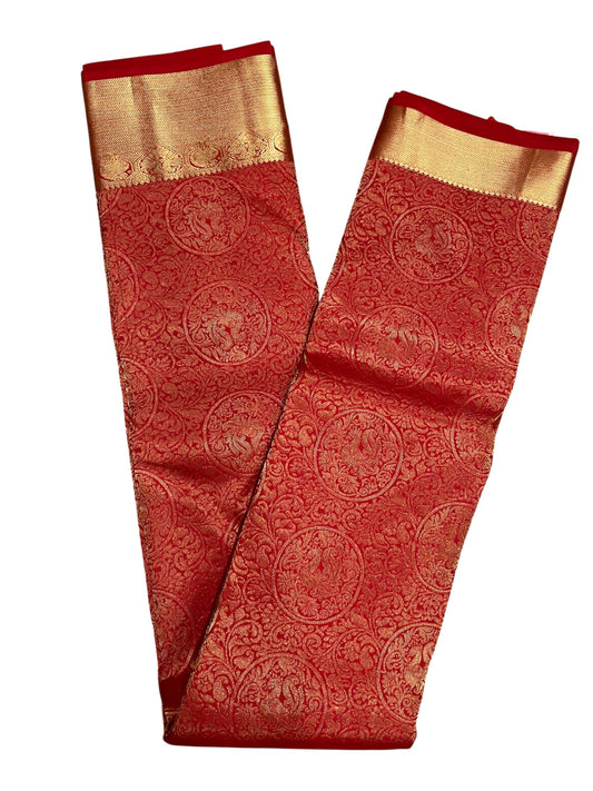 Southloom Pure Handloom Bridal Kanchipuram Silk Saree with Korvai Work