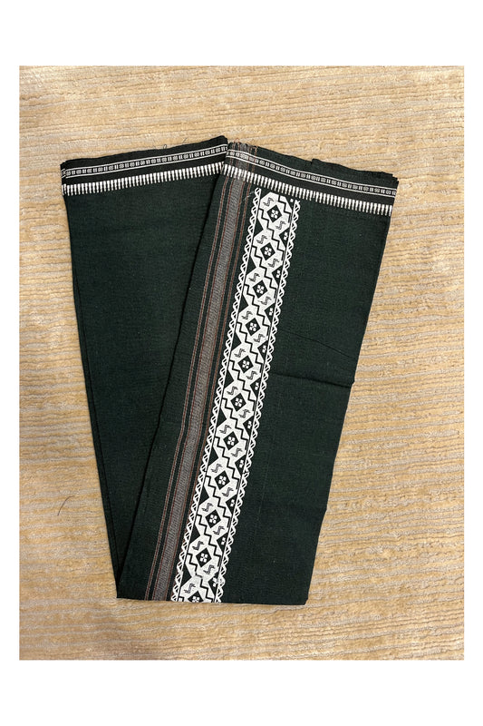 Southloom Green Printed Single Mundu / Otta Mundu / Lungi (South Indian Kerala Dhoti)