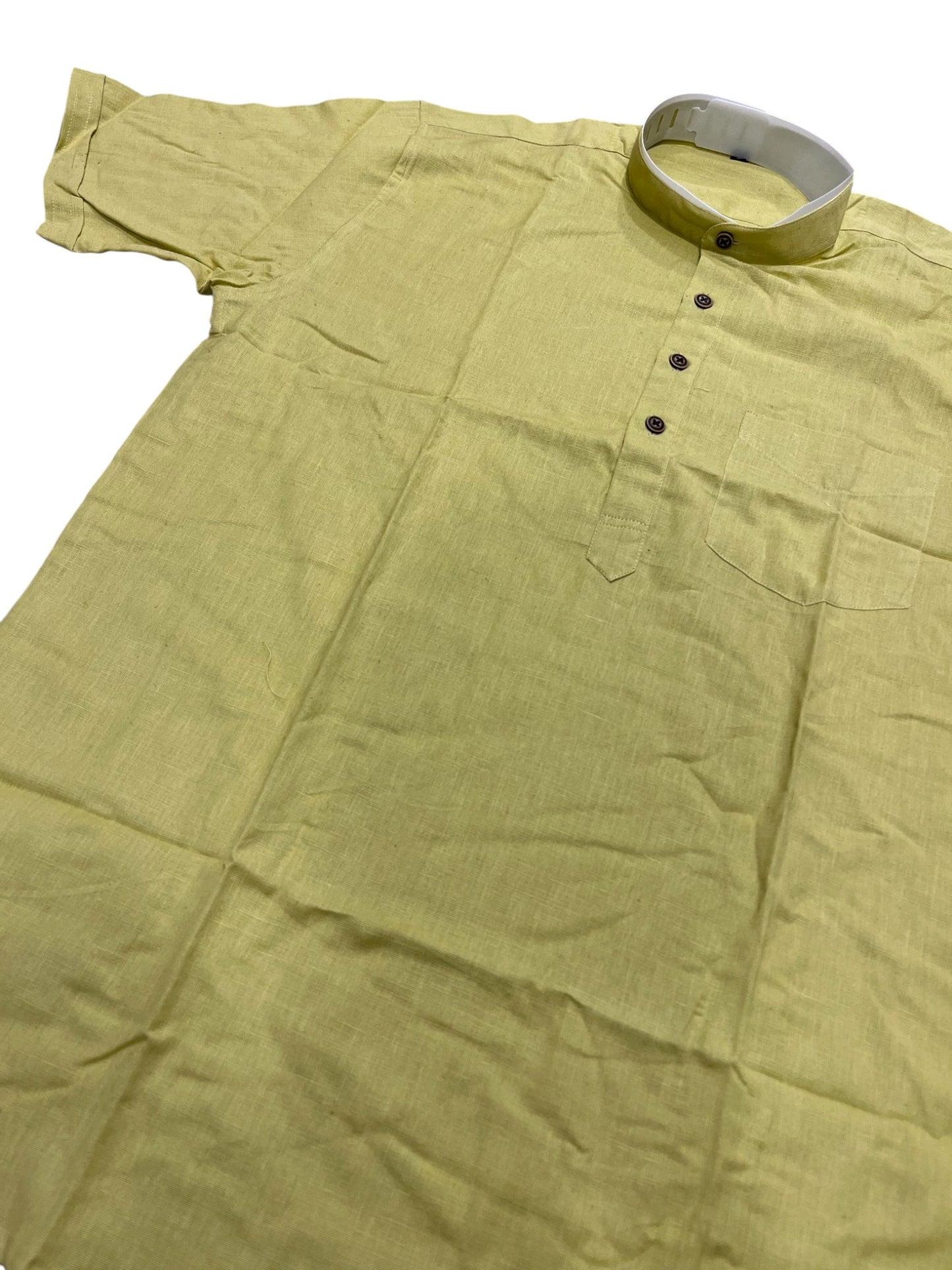 Southloom Yellow Short Cotton Kurta Shirt for Men