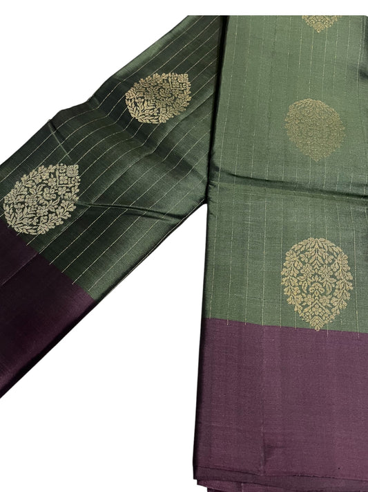 Southloom Pure Handloom Kanchipuram Silk Saree with Butta Work
