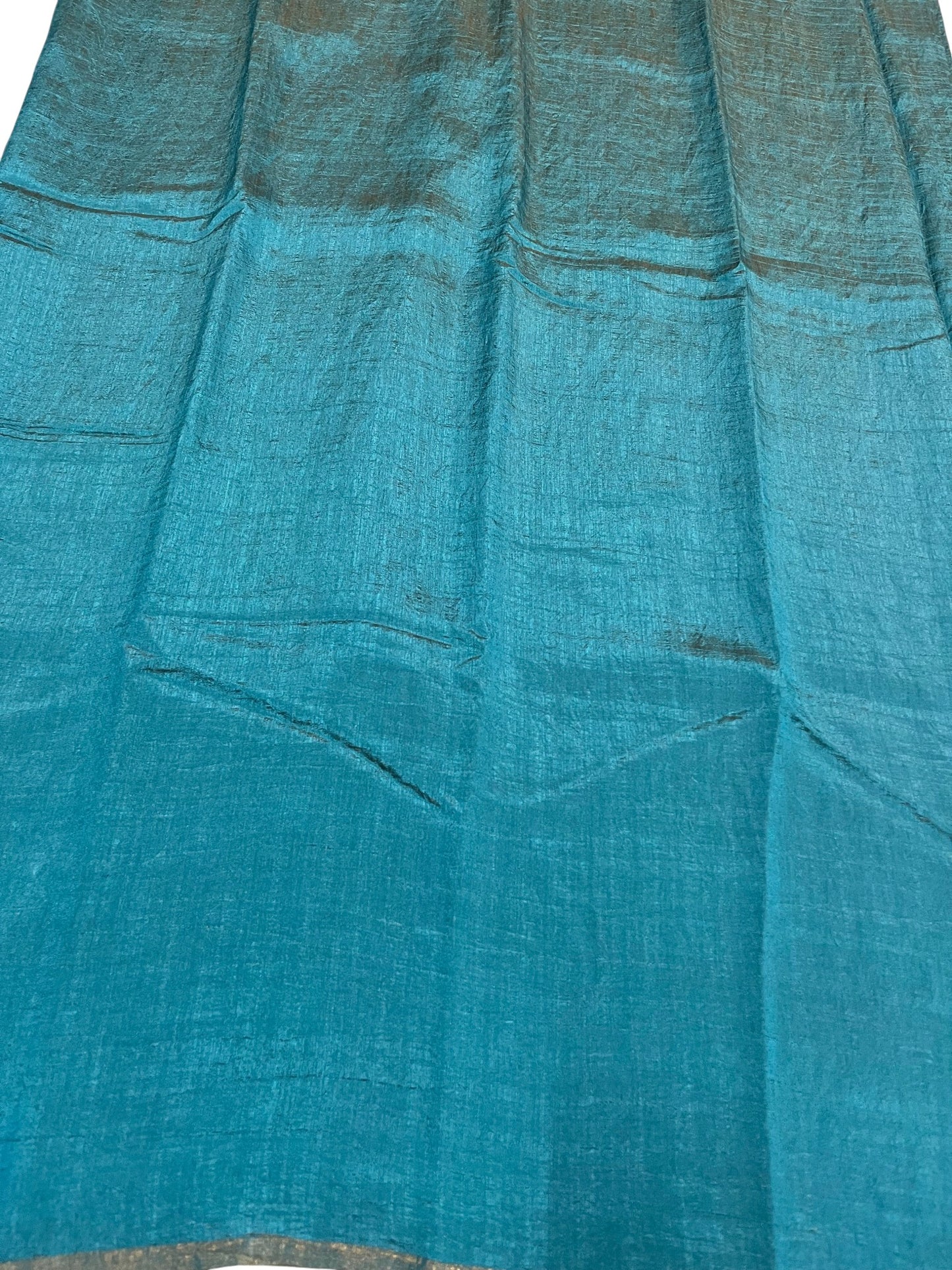 Southloom Tissue Crushed Organza Saree Blue
