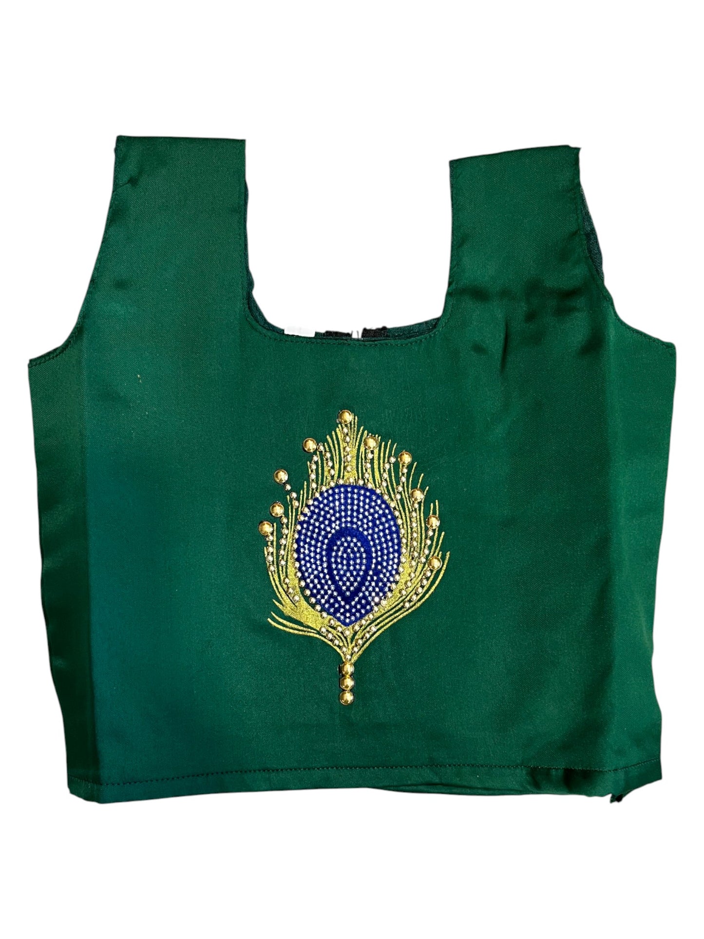 Southloom Kerala Tissue pavada and Blouse with Embroidery Work  (Age 1)