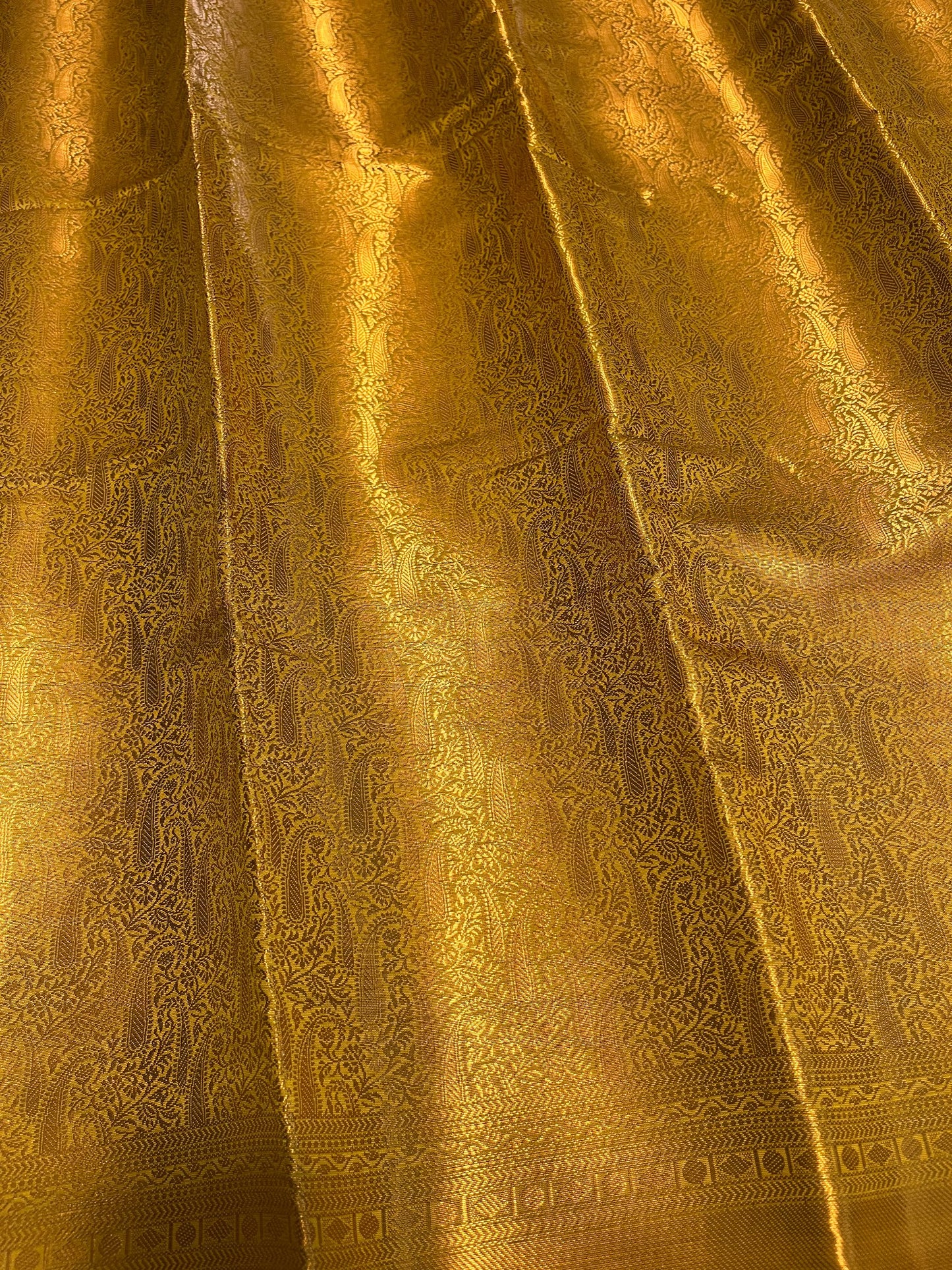 Southloom Premium Semi Silk Zari Work Brocade Saree in Bridal Yellow with Matching Pallu