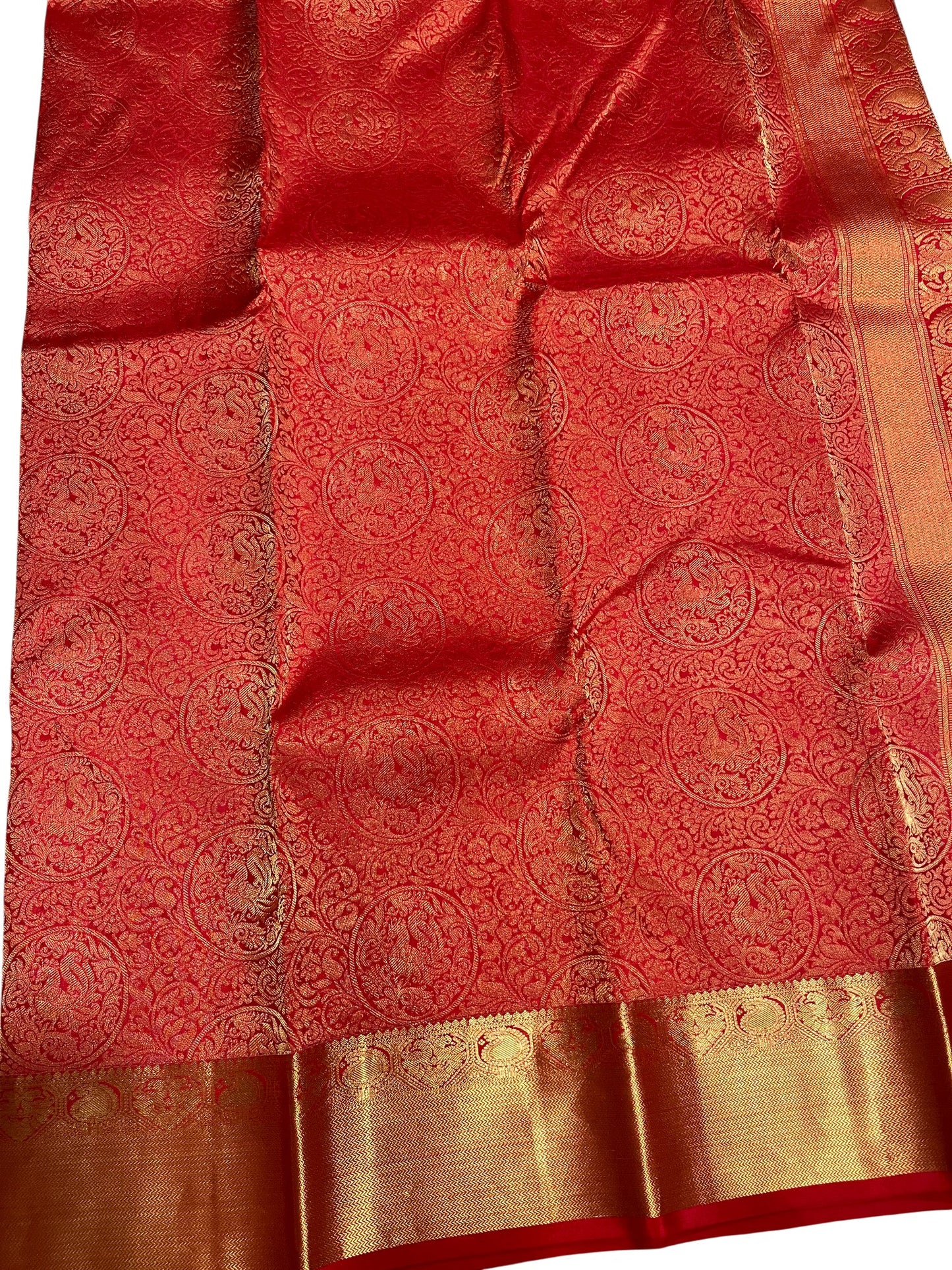 Southloom Pure Handloom Bridal Kanchipuram Silk Saree with Korvai Work