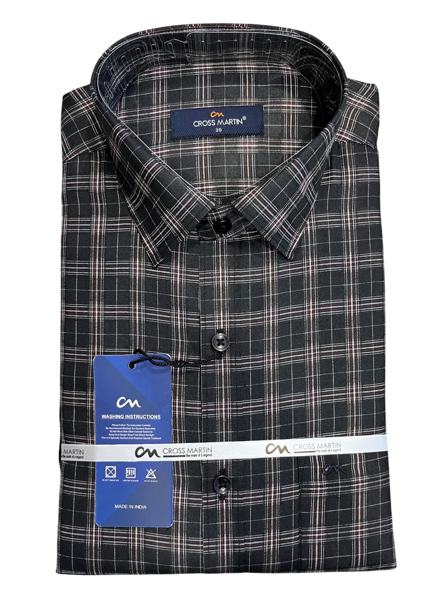 Southloom Pure Cotton Black Printed Shirt (38 FS)