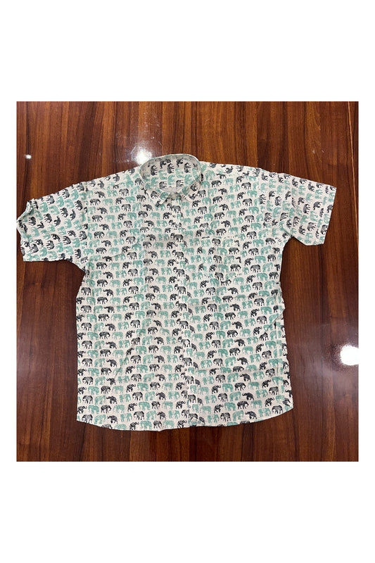 Southloom Jaipur Pure Cotton Printed Shirt For Men (3XL)