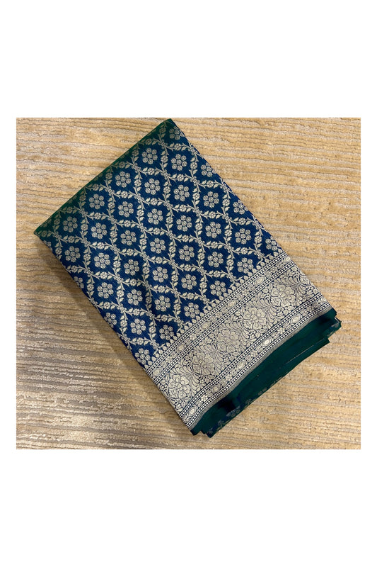 Southloom Banarasi Silk Saree with Woven Work in Blue