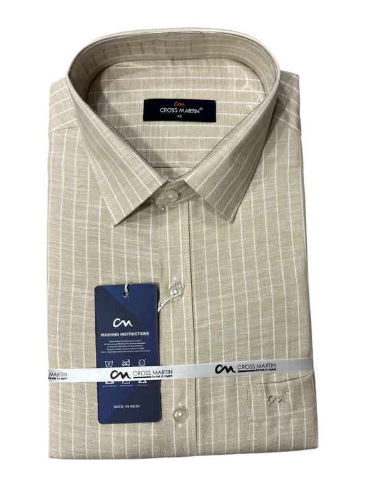 Southloom Pure Cotton Gray Lines Shirt (XL FS)