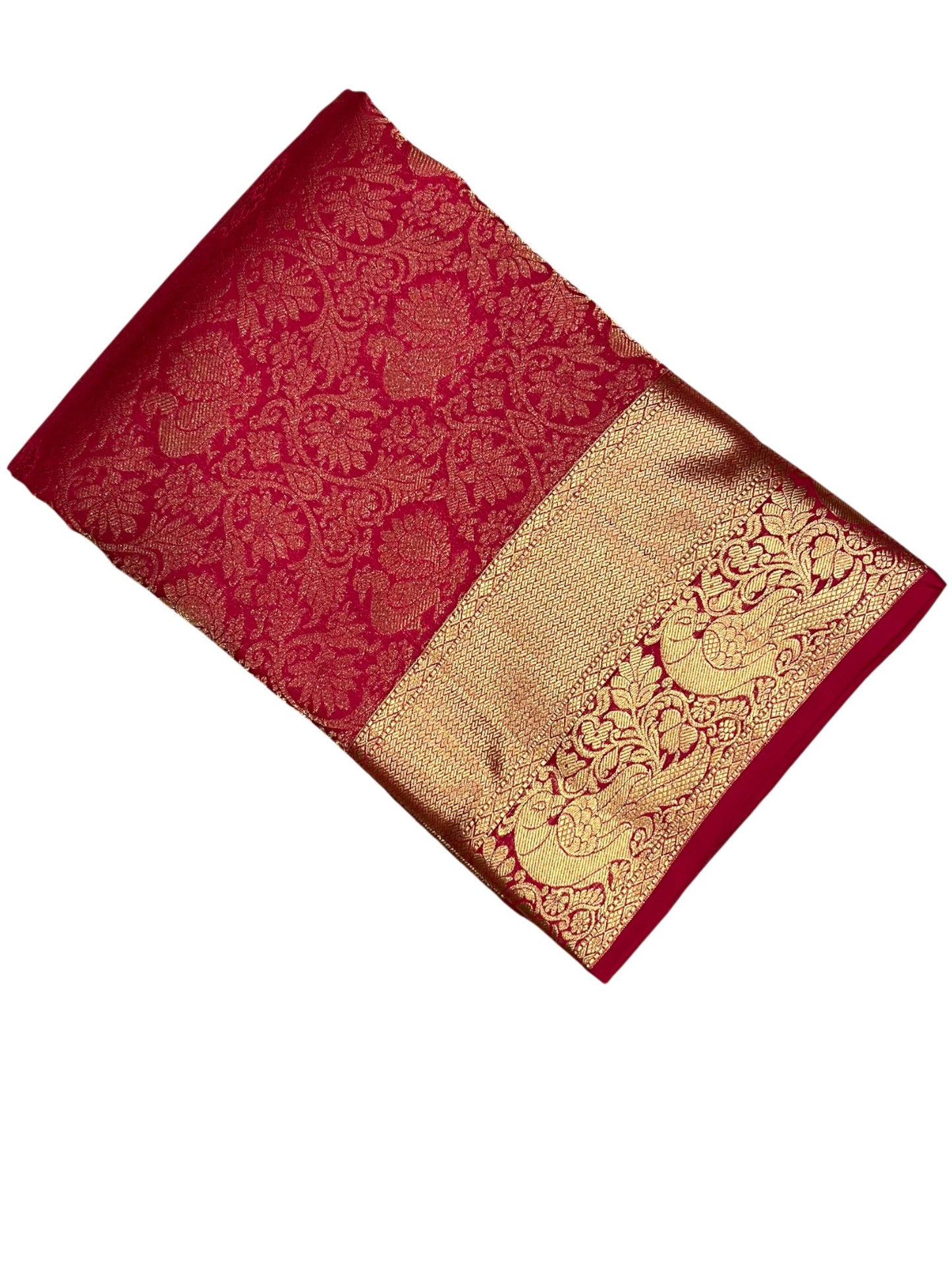 Southloom Pure Handloom Bridal Kanchipuram Silk Saree with Korvai Work